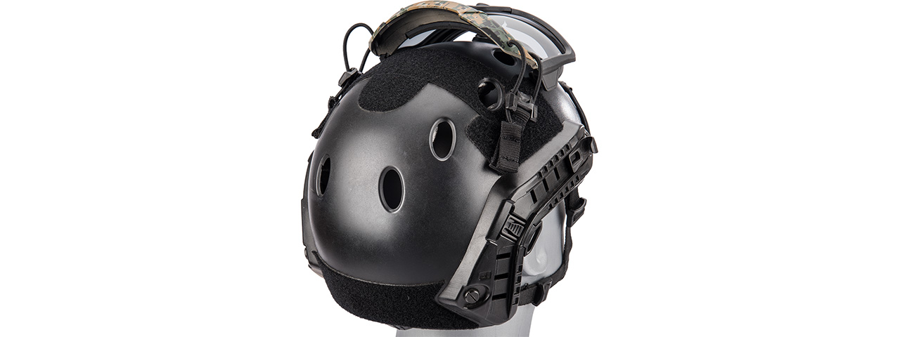 Lancer Tactical Helmet Safety Goggles [Smoke Lens] (DIGITAL WOODLAND) - Click Image to Close