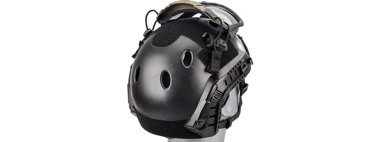 Lancer Tactical Helmet Safety Goggles [Smoke Lens] (DIGITAL WOODLAND)