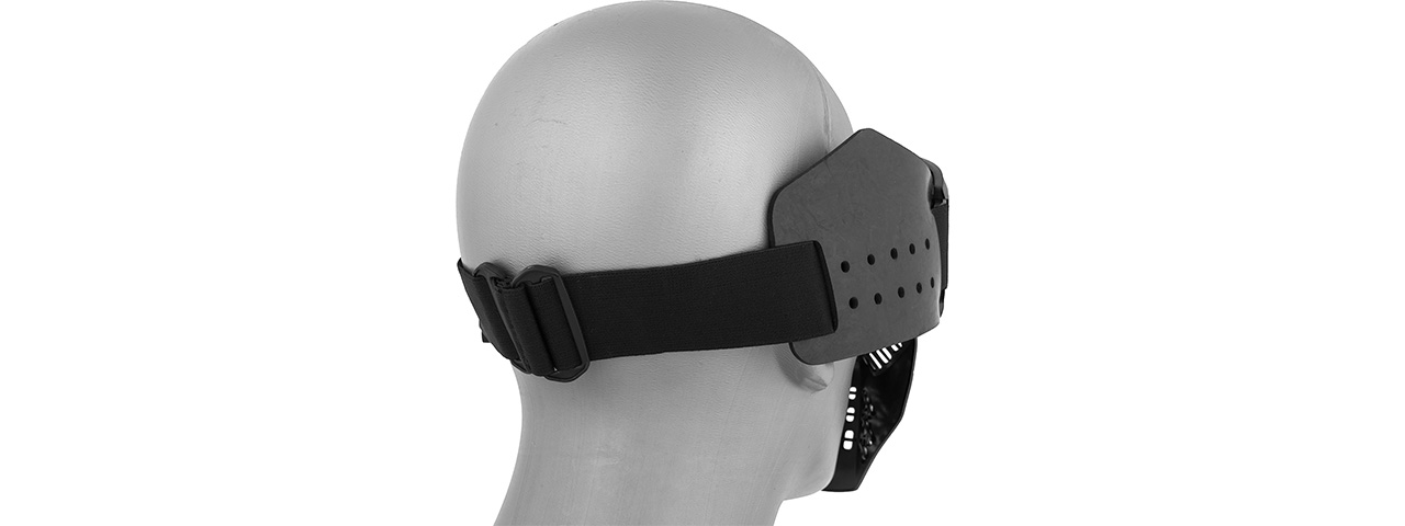 Lancer Tactical Ventilated Airsoft Full Face Mask [Clear Lens] (BLACK) - Click Image to Close