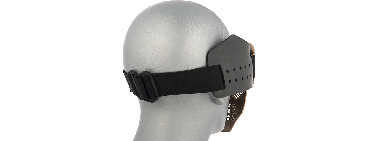 Lancer Tactical Ventilated Airsoft Full Face Mask [Clear Lens] (TAN)