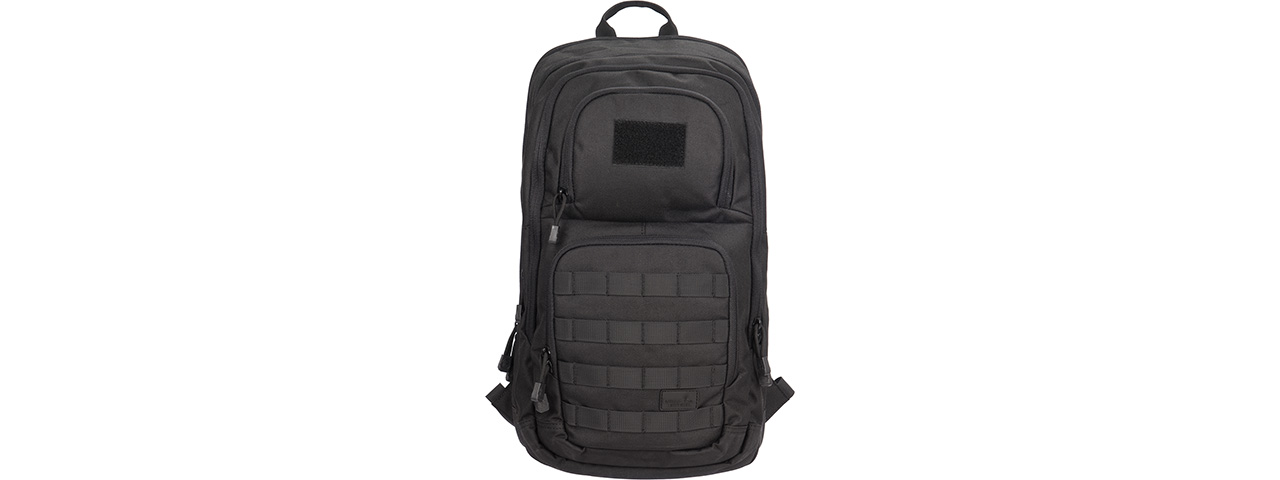 Lancer Tactical 1000D EDC Commuter MOLLE Backpack w/ Concealed Holder (BLACK) - Click Image to Close