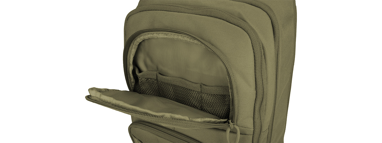 Lancer Tactical 1000D EDC Commuter MOLLE Backpack w/ Concealed Holder (OD GREEN) - Click Image to Close