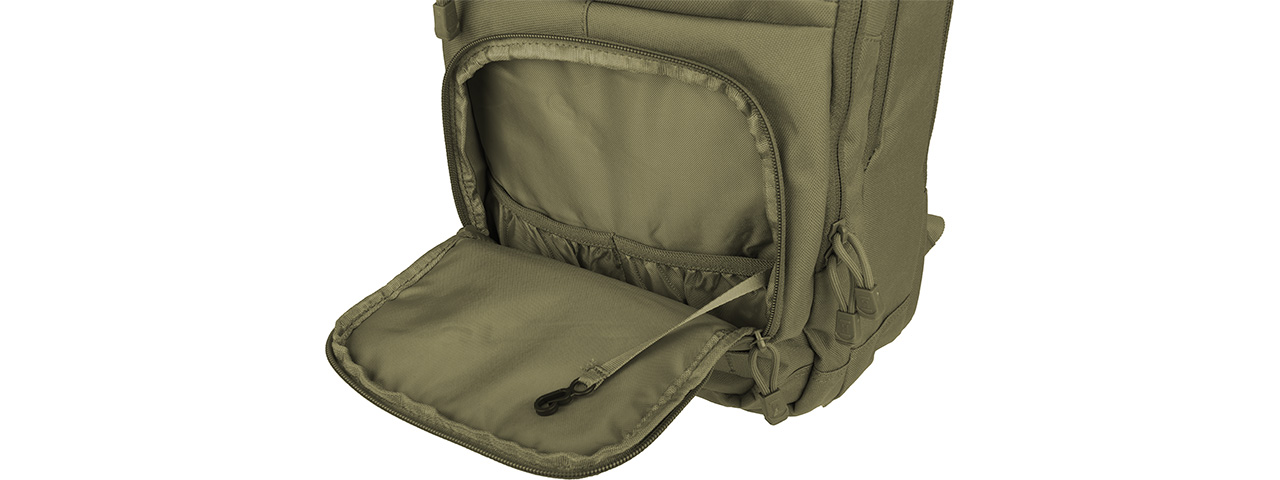 Lancer Tactical 1000D EDC Commuter MOLLE Backpack w/ Concealed Holder (OD GREEN) - Click Image to Close