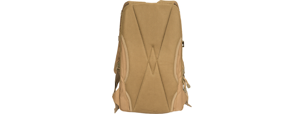 Lancer Tactical 1000D EDC Commuter MOLLE Backpack w/ Concealed Holder (KHAKI) - Click Image to Close