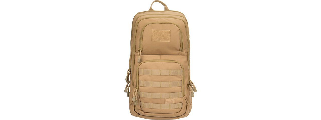 Lancer Tactical 1000D EDC Commuter MOLLE Backpack w/ Concealed Holder (KHAKI) - Click Image to Close