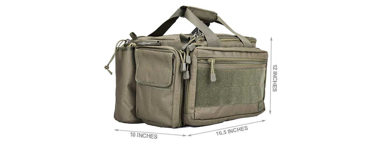 Lancer Tactical Shooter's Competition Range Bag (Color: OD Green)