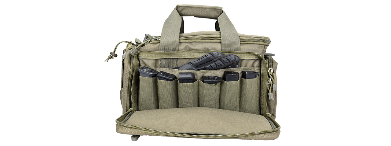 Lancer Tactical Shooter's Competition Range Bag (Color: OD Green) - Click Image to Close