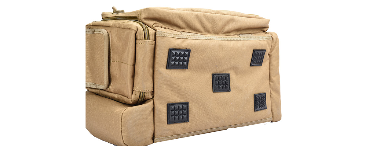 Lancer Tactical Weather Resistant Shooting Range Bag w/ Shoulder Strap (Color: Khaki) - Click Image to Close