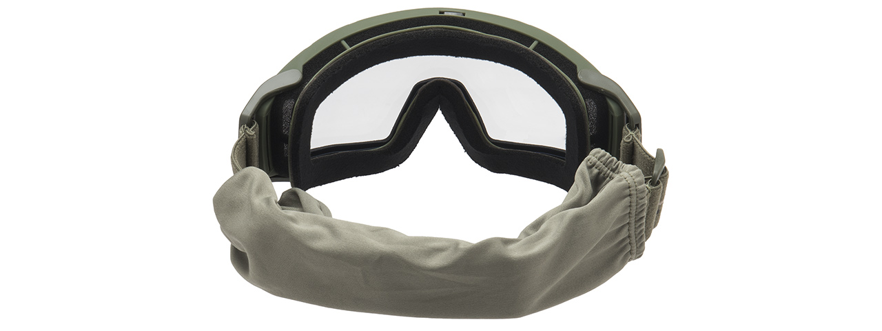 Lancer Tactical Rage Protective Green Airsoft Goggles (CLEAR LENS)