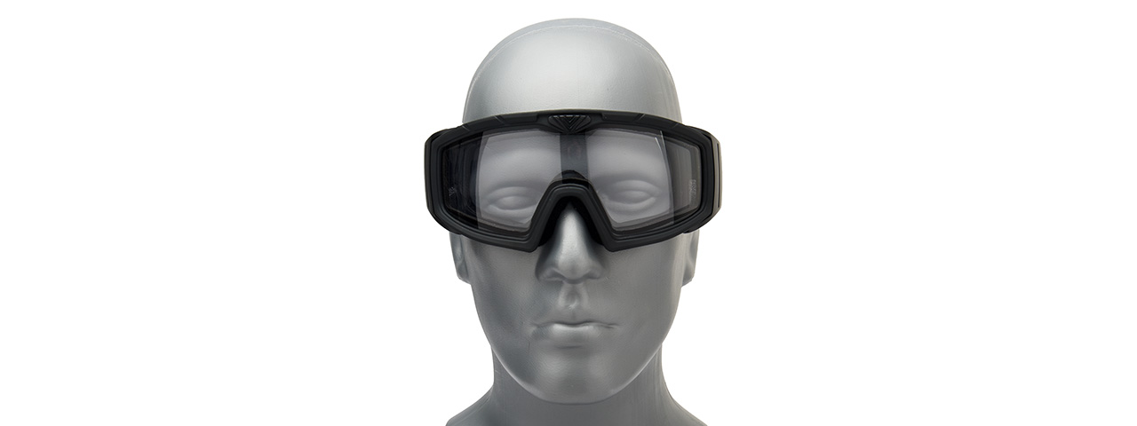 Lancer Tactical Rage Protective Black Airsoft Goggles (SMOKE/YELLOW/CLEAR LENS)
