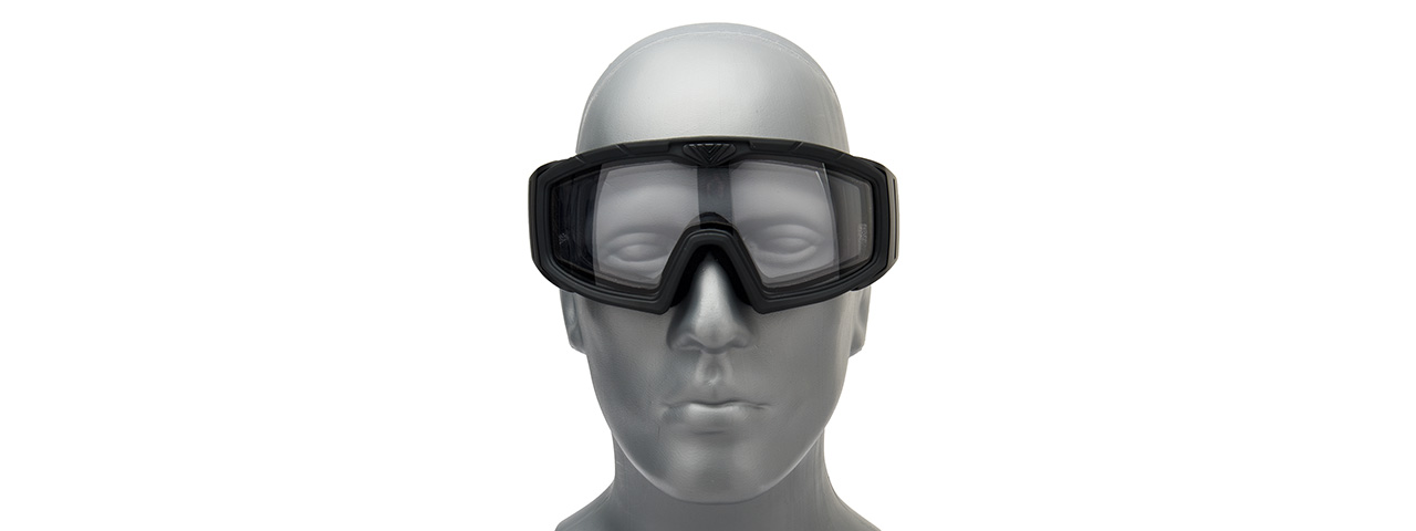 Lancer Tactical Rage Protective Black Airsoft Goggles (SMOKE/YELLOW/CLEAR LENS) - Click Image to Close