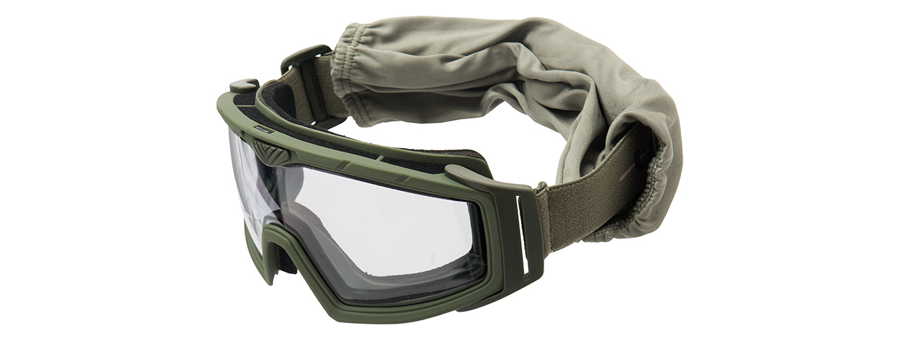 Lancer Tactical Rage Protective Green Airsoft Goggles (SMOKE/YELLOW/CLEAR LENS) - Click Image to Close