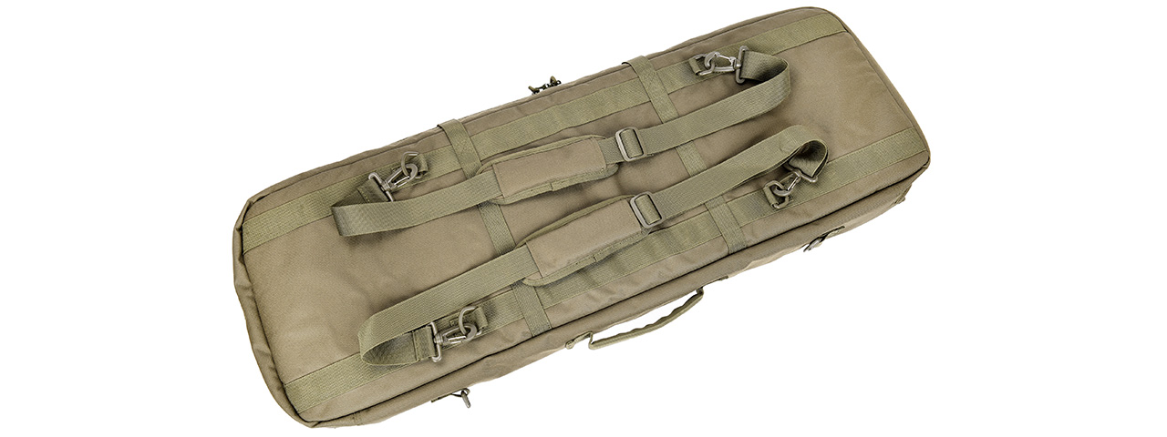 Lancer Tactical 1000D Nylon 3-Way Carry 35" Double Rifle Gun Bag (GREEN)