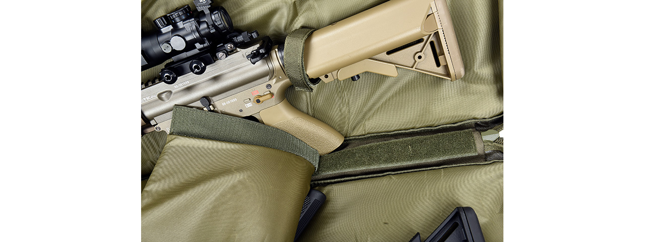 Lancer Tactical 1000D Nylon 3-Way Carry 35" Double Rifle Gun Bag (GREEN)