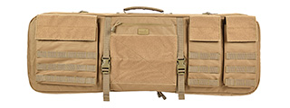 Lancer Tactical 1000D Nylon 3-Way Carry 35" Double Rifle Gun Bag (KHAKI)