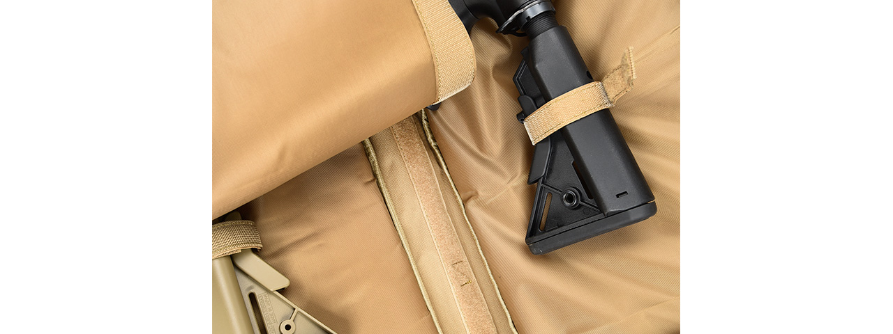 Lancer Tactical 1000D Nylon 3-Way Carry 35" Double Rifle Gun Bag (KHAKI)