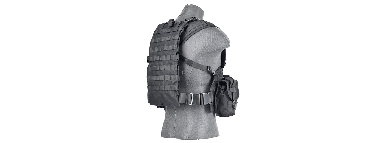 CA-307BN NYLON MODULAR CHEST RIG (BK)