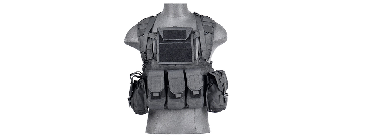 CA-307BN NYLON MODULAR CHEST RIG (BK)