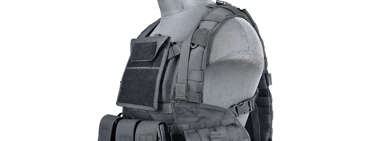 CA-307BN NYLON MODULAR CHEST RIG (BK)