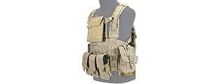 Lancer Tactical CA-307 Modular Chest Rig PALS MOLLE Vest w/ Hydration Pack Slot