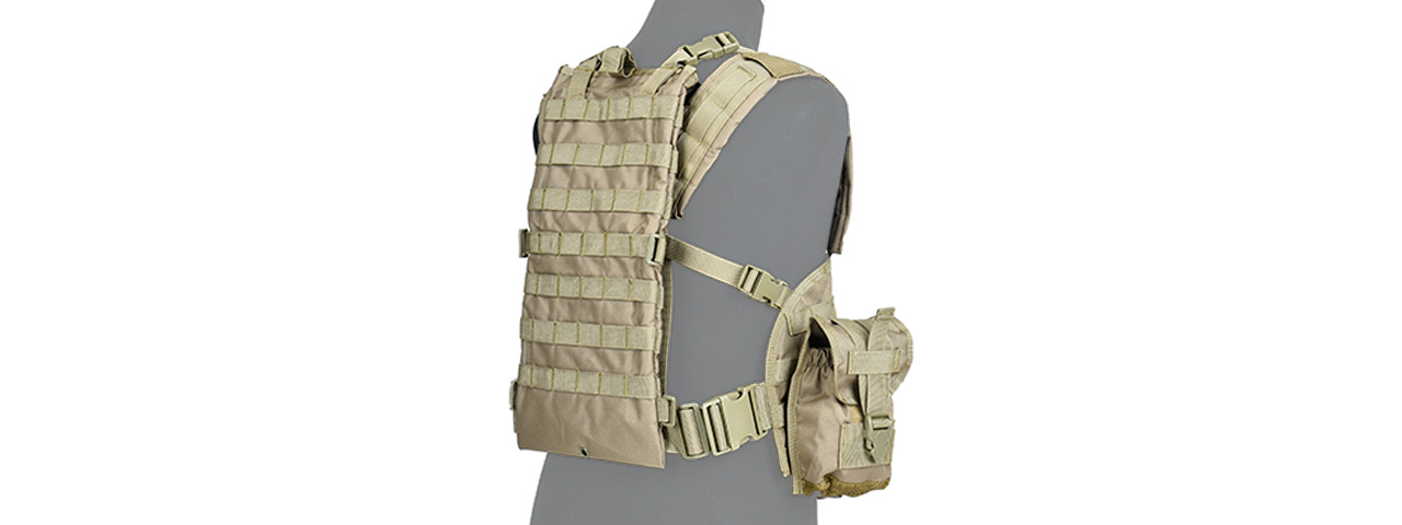 Lancer Tactical CA-307 Modular Chest Rig PALS MOLLE Vest w/ Hydration Pack Slot - Click Image to Close