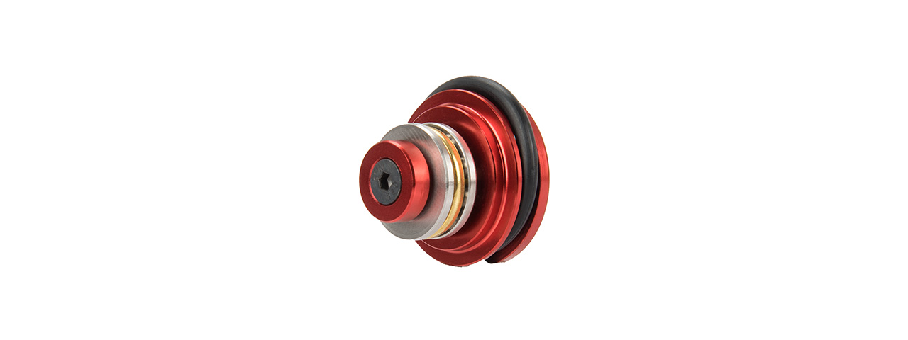 Lancer Tactical Reinforced CNC Aluminum Piston Head w/ Ball Bearings (RED) - Click Image to Close