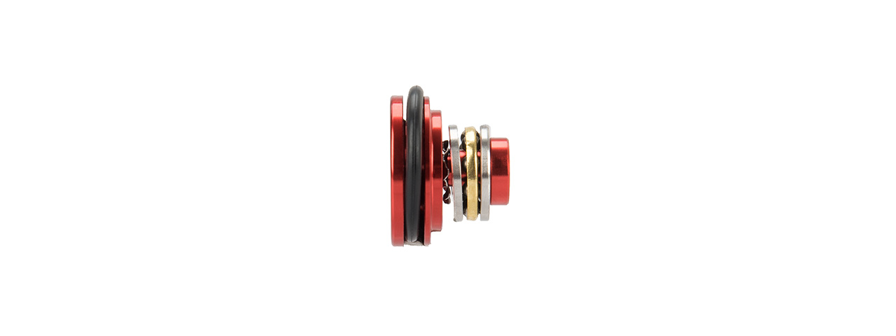 Lancer Tactical Reinforced CNC Aluminum Piston Head w/ Ball Bearings (RED) - Click Image to Close