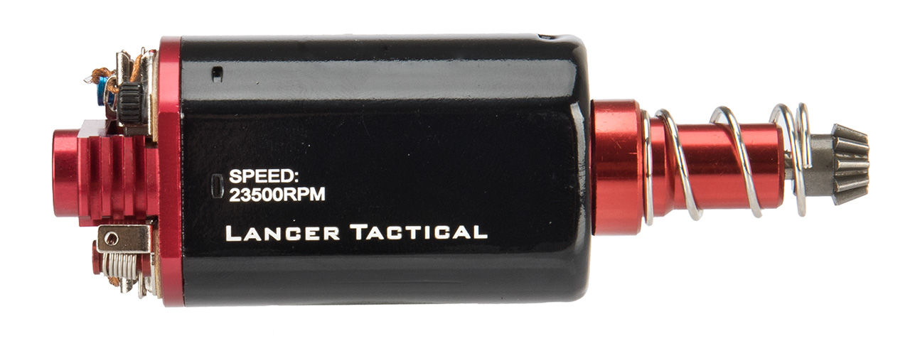 Lancer Tactical Long Type High Speed AEG Motor Version 2 [23,500 RPM] (RED/BLACK) - Click Image to Close