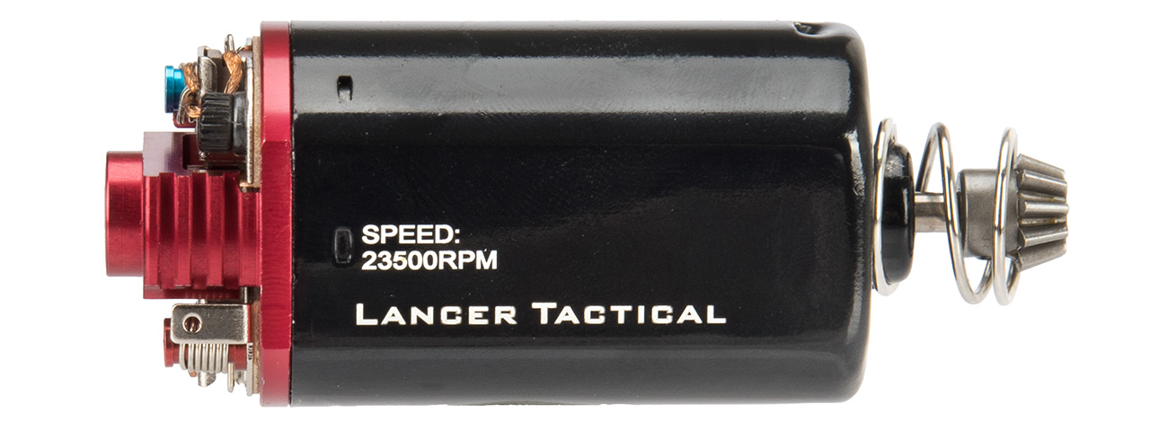 Lancer Tactical Short Type High Speed AEG Motor Version 2 [23,500 RPM] (RED/BLACK) - Click Image to Close