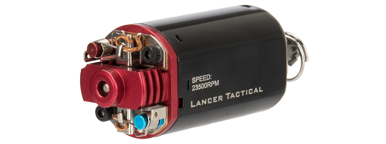 Lancer Tactical Short Type High Speed AEG Motor Version 2 [23,500 RPM] (RED/BLACK) - Click Image to Close