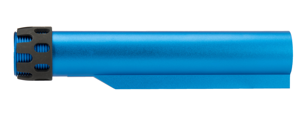 Lancer Tactical Buffer Tube, Extended End Plate, and Enhanced Castle Nut (BLUE ) - Click Image to Close