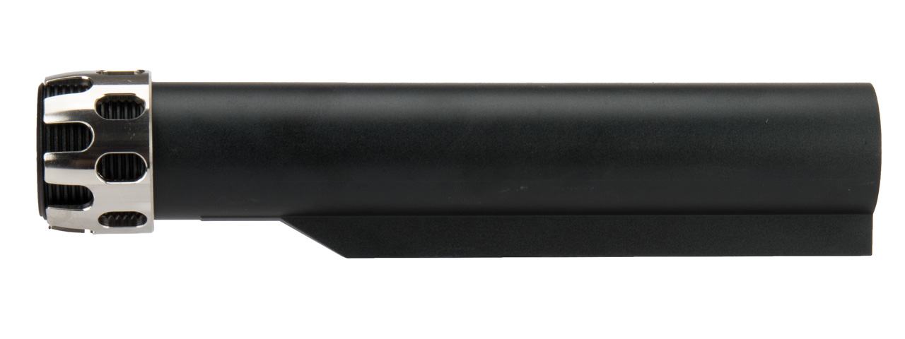 Lancer Tactical Buffer Tube, Extended End Plate, and Enhanced Castle Nut (BLACK)