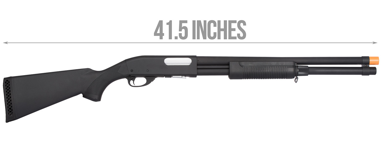 Classic Army Airsoft CA870 Tactical Spring Shotgun [Full Stock] (BLACK) - Click Image to Close