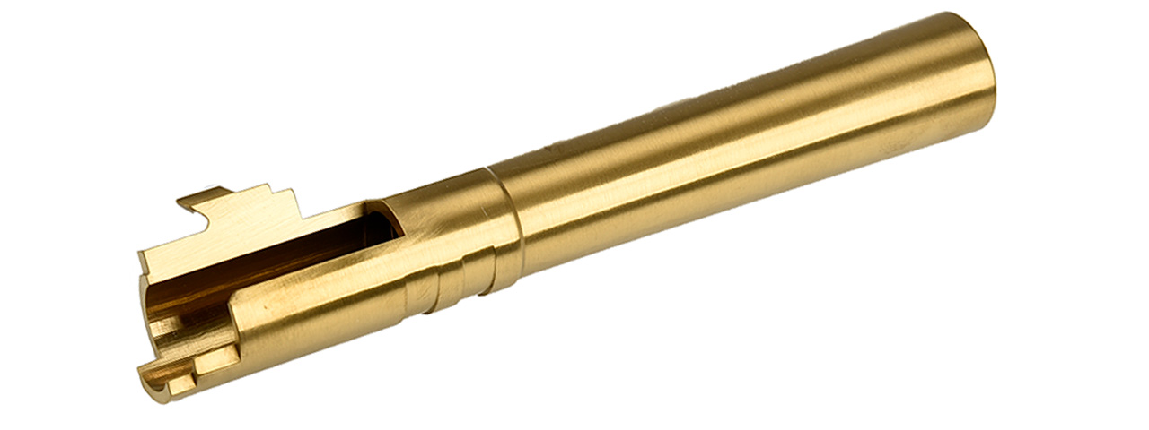 COWCOW Bull Style Threaded Outer Barrel for TM Hi-Capa 5.1 Pistols (GOLD) - Click Image to Close