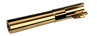 COWCOW Bull Style Threaded Outer Barrel for TM Hi-Capa 4.3 GBB Pistols (GOLD)