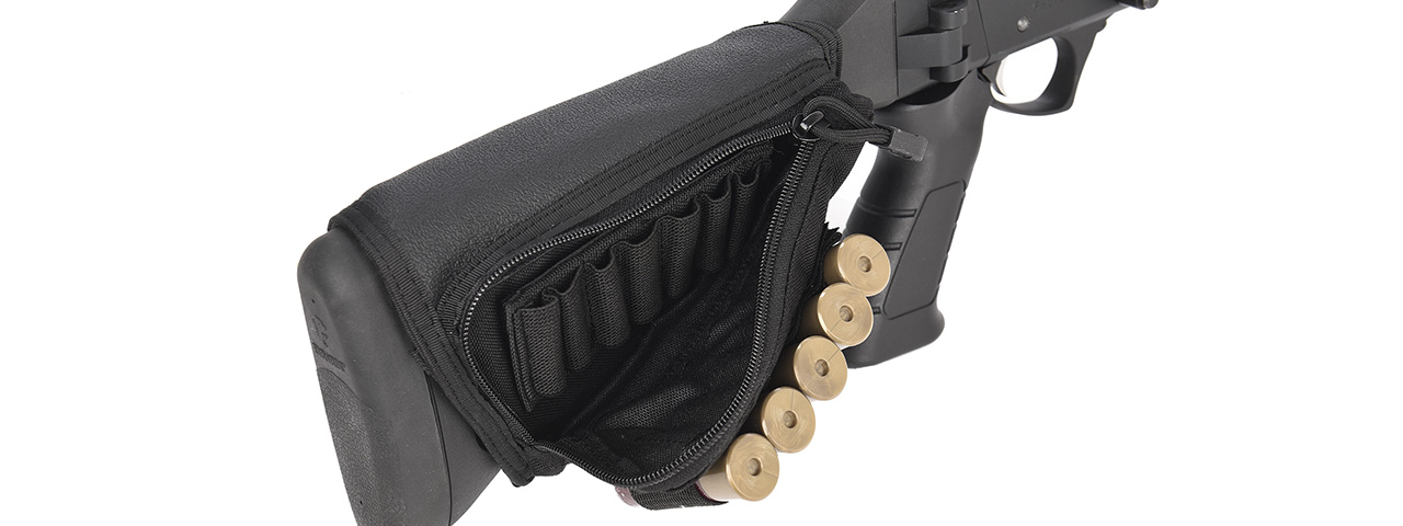 Lancer Tactical Tactical Hook and Loop Shotgun Shell Holder (BLACK) - Click Image to Close