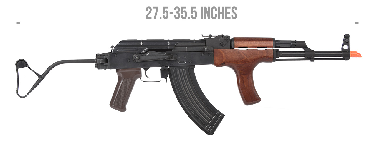 E&L Airsoft AK AIMS Platinum AEG Airsoft Rifle w/ Wood Furniture (BLACK) - Click Image to Close