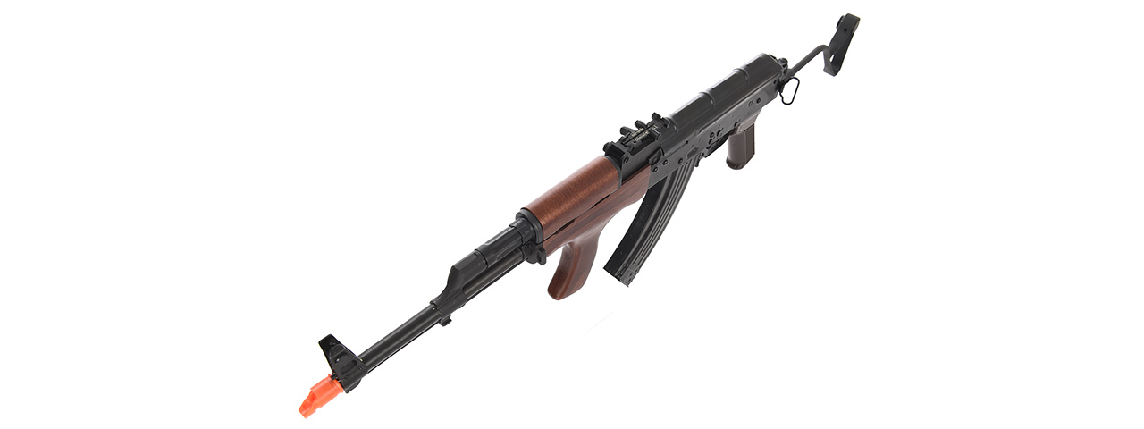 E&L Airsoft AK AIMS Platinum AEG Airsoft Rifle w/ Wood Furniture (BLACK) - Click Image to Close