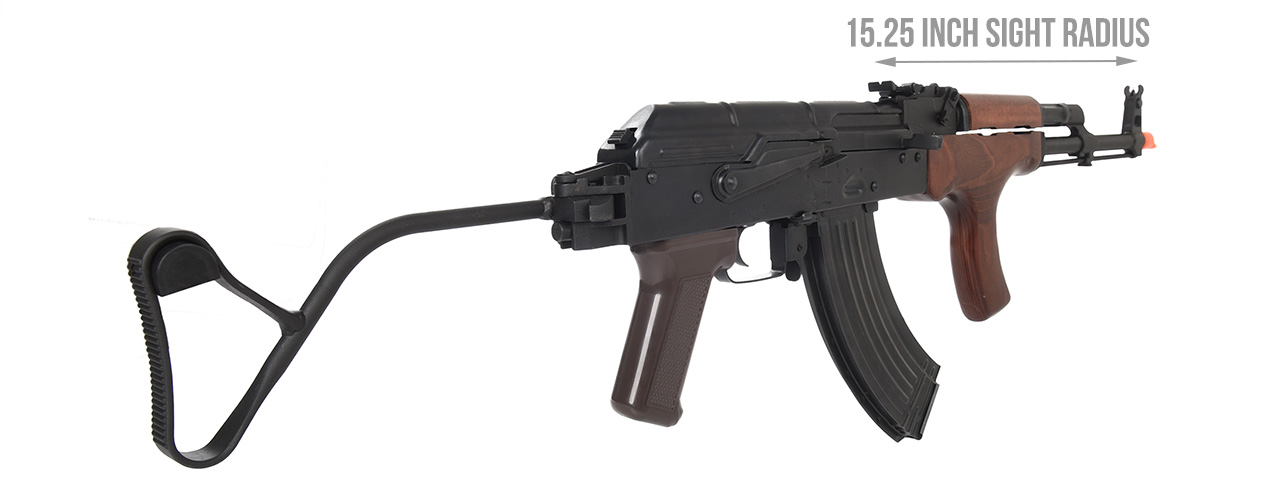 E&L Airsoft AK AIMS Platinum AEG Airsoft Rifle w/ Wood Furniture (BLACK) - Click Image to Close