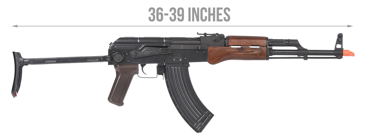 E&L Airsoft AK AIMS Platinum AEG Airsoft Rifle w/ Real Wood Furniture (BLACK) - Click Image to Close