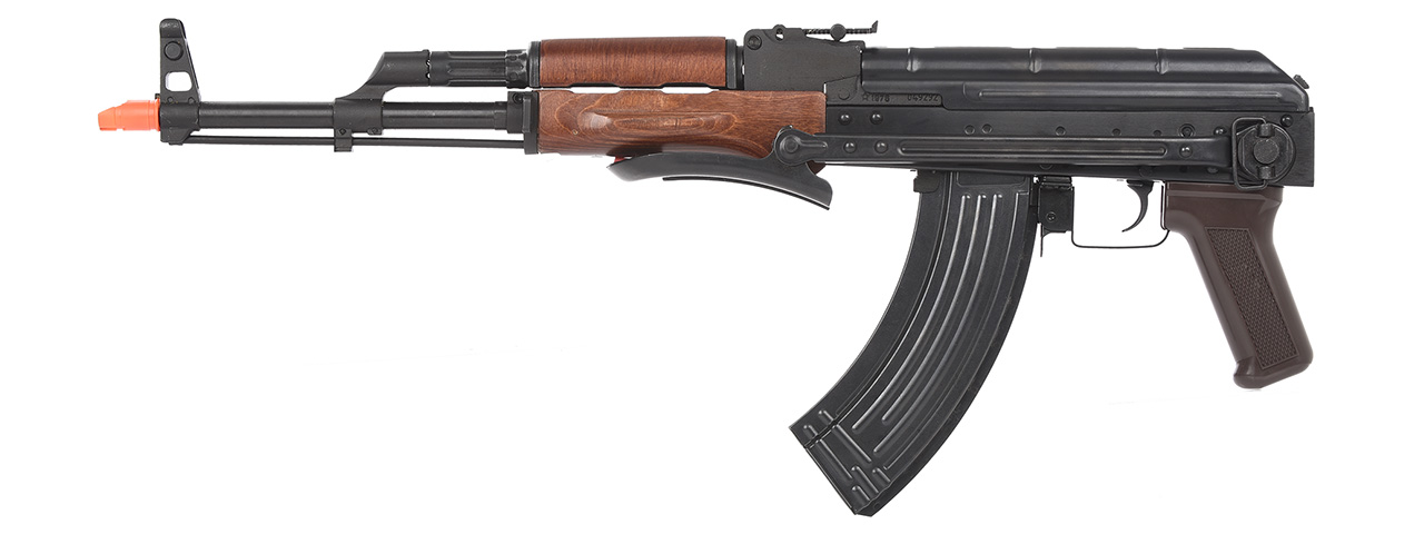 E&L Airsoft AK AIMS Platinum AEG Airsoft Rifle w/ Real Wood Furniture (BLACK) - Click Image to Close