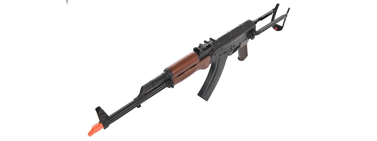 E&L Airsoft AK AIMS Platinum AEG Airsoft Rifle w/ Real Wood Furniture (BLACK)