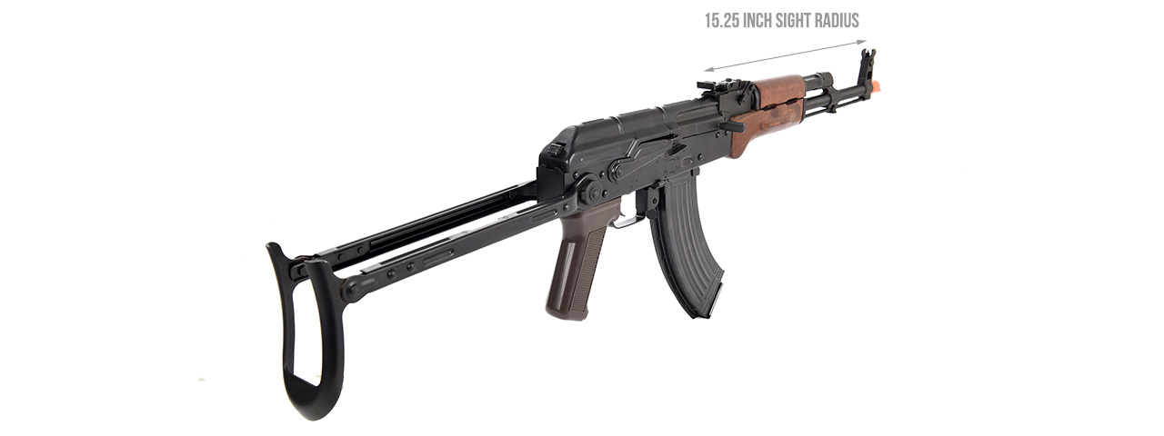 E&L Airsoft AK AIMS Platinum AEG Airsoft Rifle w/ Real Wood Furniture (BLACK)