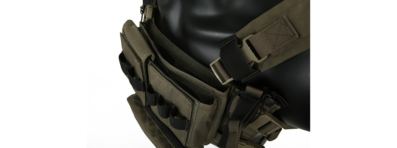 Emerson Gear Low Profile Modular Chest Rig System (RANGER GREEN) - Click Image to Close
