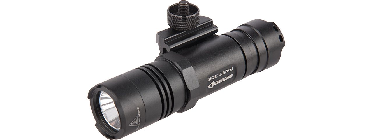 Opsmen FAST 302R WeaponLight 400-Lumen Flashlight for Picatinny Rail (BLACK)