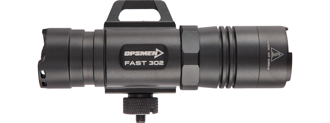 Opsmen FAST 302R WeaponLight 400-Lumen Flashlight for Picatinny Rail (BLACK) - Click Image to Close