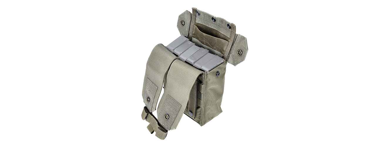 Flyye Industries MOLLE M249 200rd Drum Magazine Pouch (RANGER GREEN)