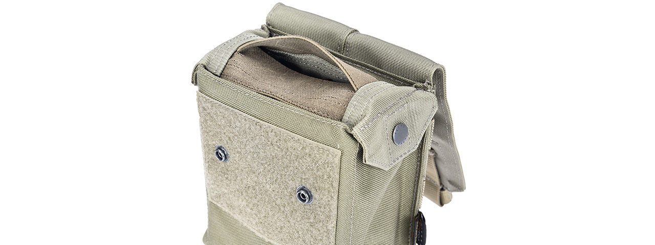 Flyye Industries MOLLE M249 200rd Drum Magazine Pouch (RANGER GREEN) - Click Image to Close