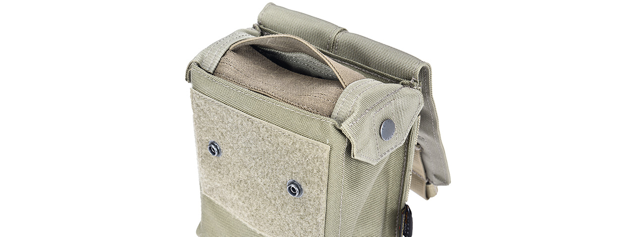 Flyye Industries MOLLE M249 200rd Drum Magazine Pouch (RANGER GREEN)