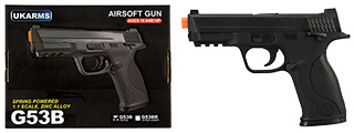 UK ARMS G53 Airsoft Spring Pistol (BLACK)